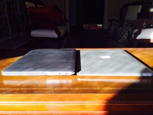 Side by side comparison between 2011 MBA and 2015 MBP