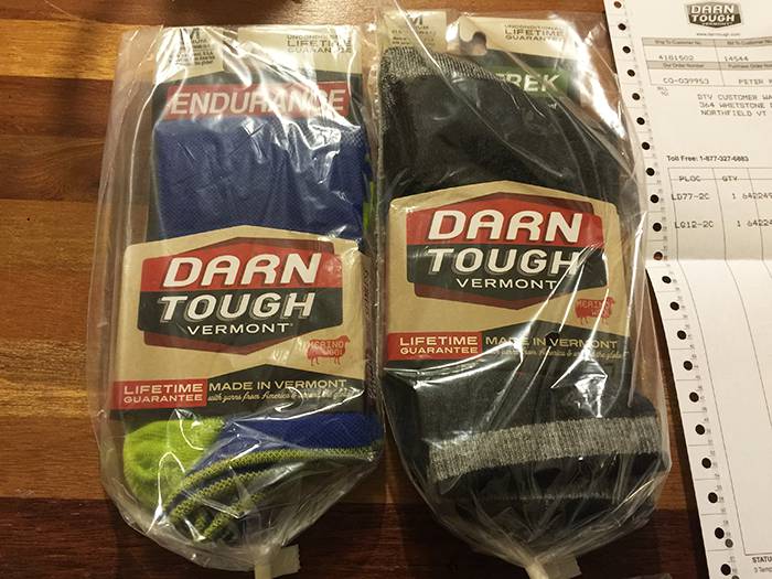 Darn Tough replacement socks via warranty.