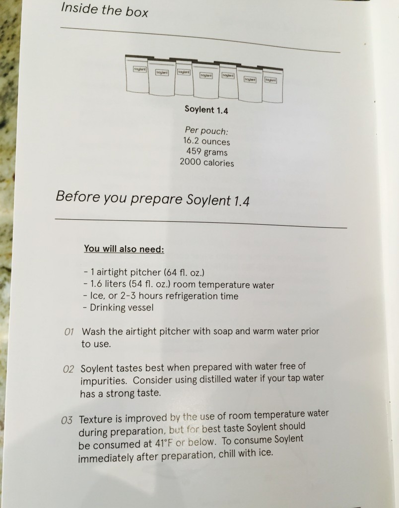 Soylent preparation