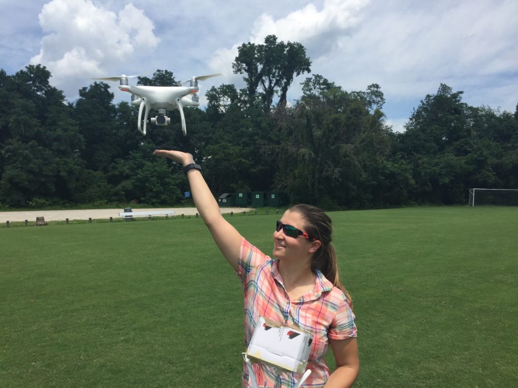 Tom's wife showing off her drone levitation abilities